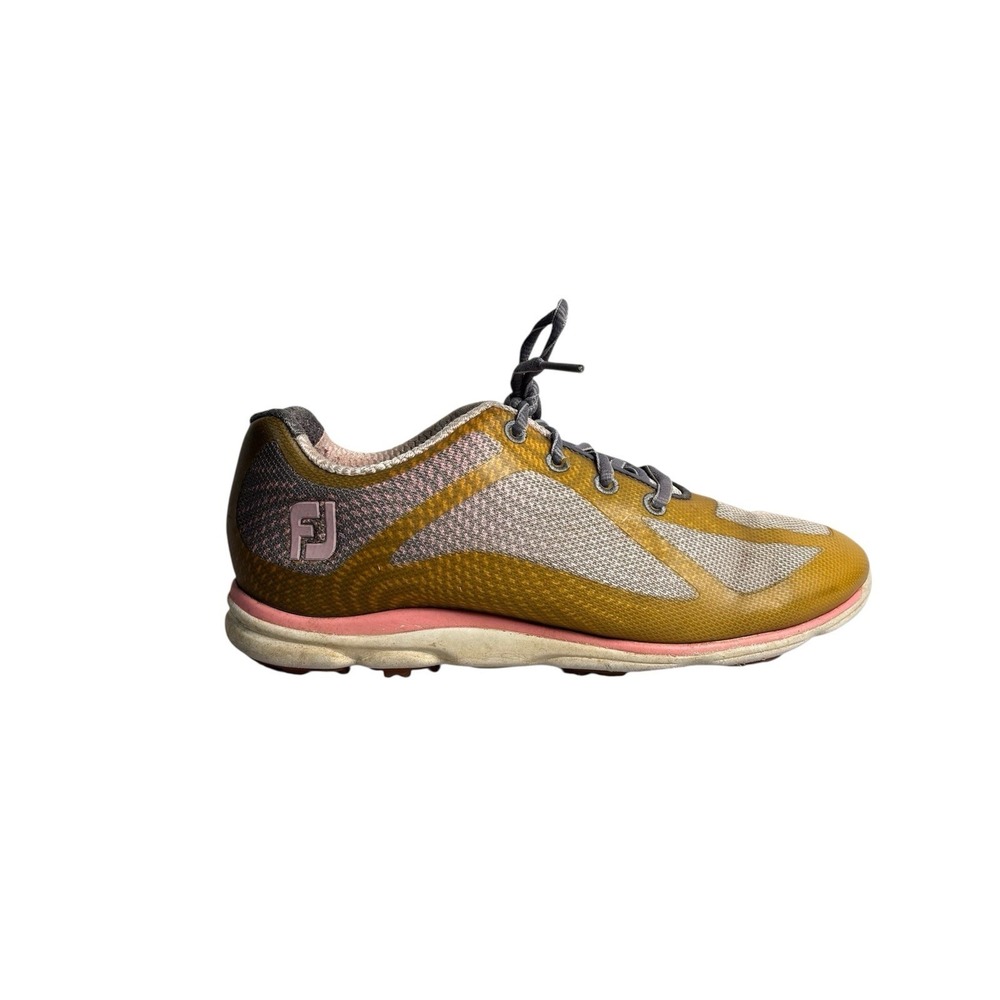 FootJoy Women's Golf Shoes Brown Pink Mesh‎ Lightweight Spikeless Size 6